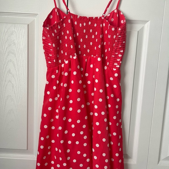 Red polka dot dress with zipper - Picture 2 of 4